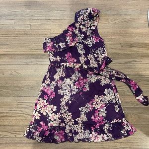 Charlotte Russe purple one shoulder dress